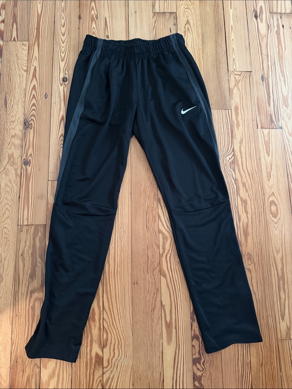 Nike Black Athletic Joggers with White Swoosh